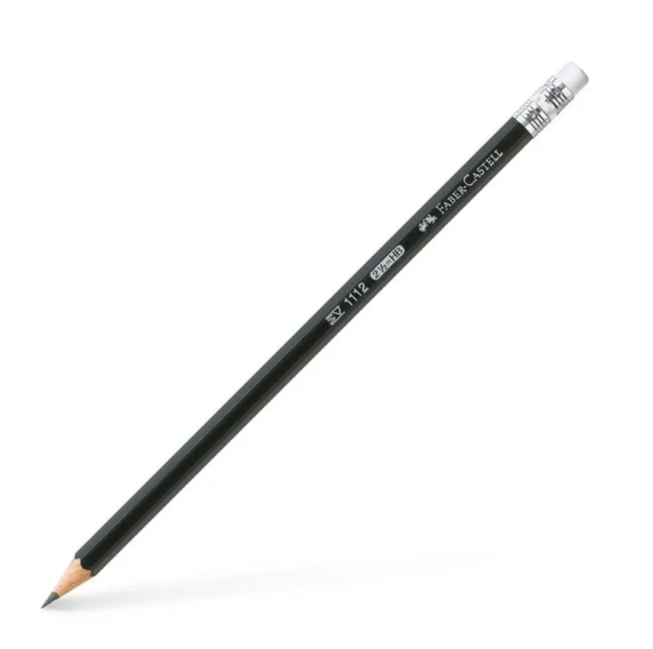 Faber-Castell 1112 HB black pencil with eraser
